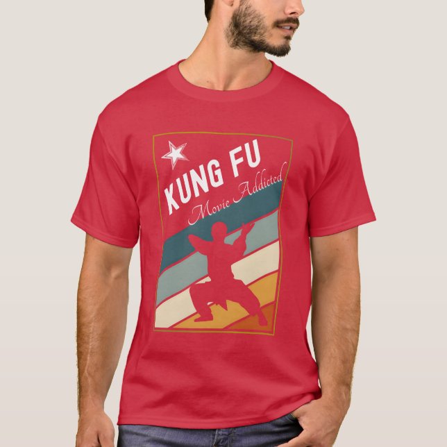 Kung Fu Movie Addicted boy T-Shirt (Front)