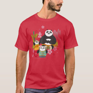 Kung Fu Panda Po And Pandas Floral gift T-Shirt