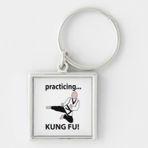 Kung Fu Practicing Kung Fu Key Ring