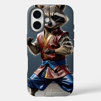 Kung fu Racoon iPhone 16 Case