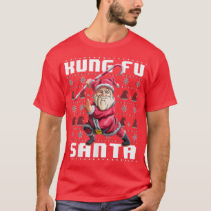 Kung Fu Santa Ugly Christmas T-Shirt