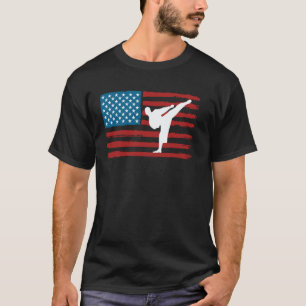 Kung Fu Shirt Karate Judo Jiu Jitsu USA Flag Funny