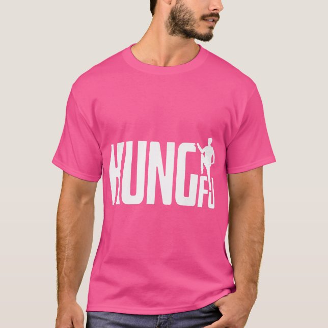 Kung Fu Simple Cool Artwork Kung Fu Fighters T-Shirt (Front)