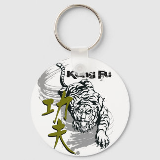 Kung Fu tiger for martial art master by kanjiz Key Ring