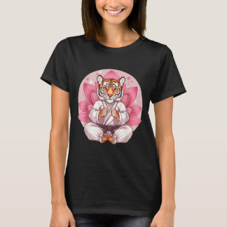 Kung Fu Tiger Lotus Flower Kickboxing Taekwondo T-Shirt