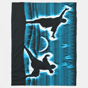Kung Fu Warrior Spirits Fleece Blanket