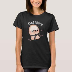 Kung Toe-fu Funny Big Toe Puns Dark BG T-Shirt