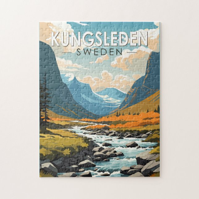 Kungsleden Sweden Travel Art Vintage Jigsaw Puzzle (Vertical)