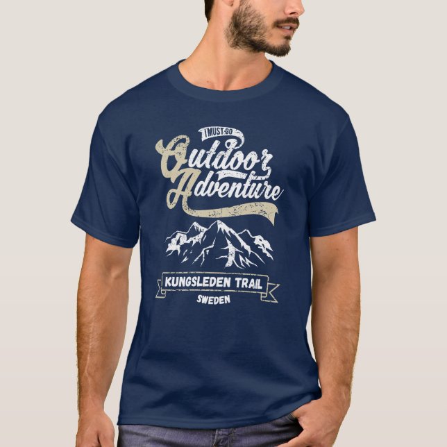 Kungsleden Trail in Lapland, Sweden - Vintage T-Shirt (Front)