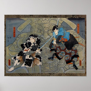 Kunisada, The Crossroads of Gappo Poster