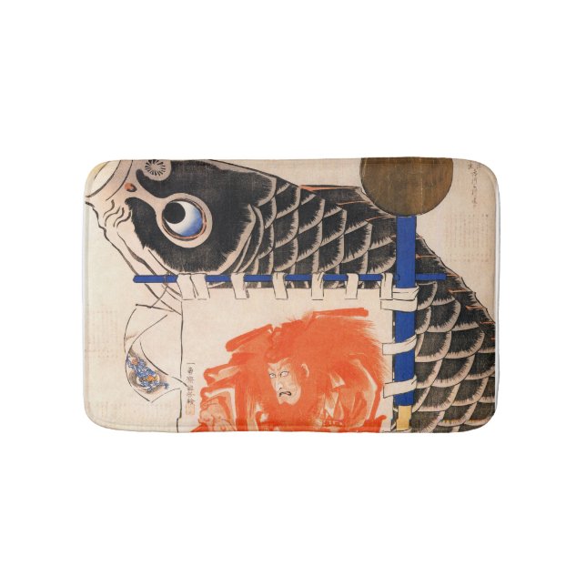 Kuniyoshi banner for Boys Festival Bath Mat (Front)