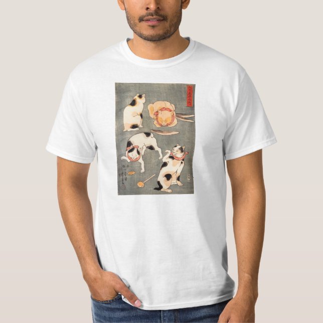 Kuniyoshi Four Cats T-Shirt (Front)
