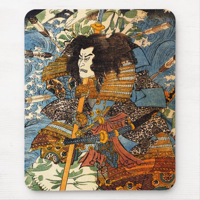Kuniyoshi Samurai Mouse Pad (Front)