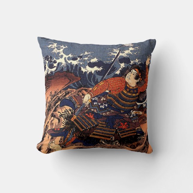 Kuniyoshi Tamomori tied to a huge anchor Cushion (Front)