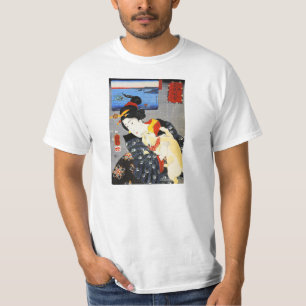 Kuniyoshi Woman with a Cat T-shirt