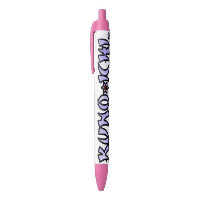 KUNOICHI* "Pink Trim Pen" (Black Ink) Black Ink Pen (Top (Vertical))