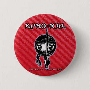 KUNOICHI* "Red Button" 6 Cm Round Badge