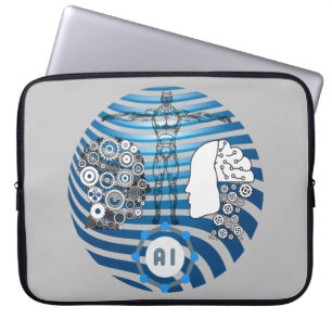 Künstliche Intelligenz, Roboter, Zukunft von Cybor Laptop Sleeve