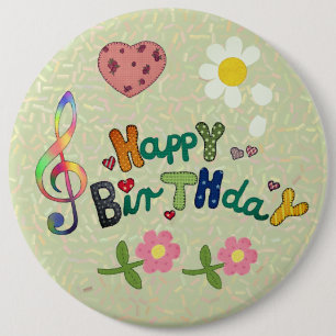 Kunterbunt 6 cm round badge