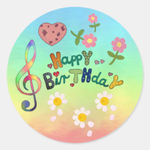 kunterbunt runder aufkleber classic round sticker