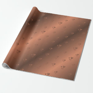 kupfer,brown,christmas, hearts, xmas, shiny, wrapping paper