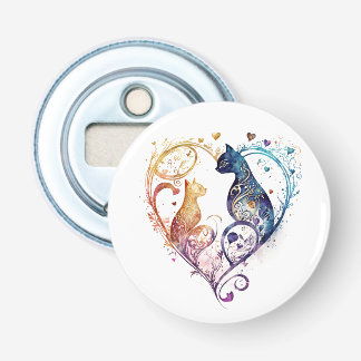 Kuraudea a cute flourish love Button Bottle Opener