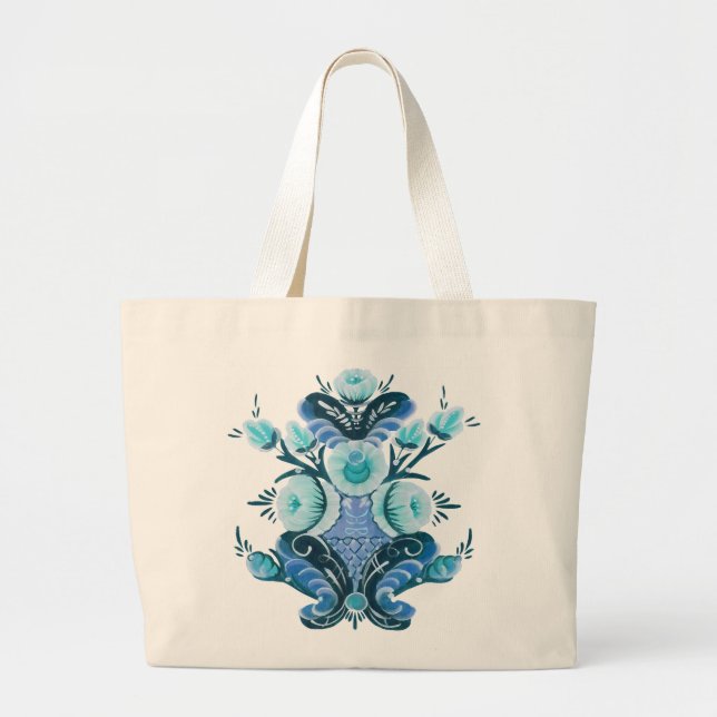 Kurbits Flower design Large Tote Bag (Front)