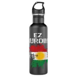 Kurden Kurdistan Newroz Kurdi Flag Her Biji Kurdis 710 Ml Water Bottle
