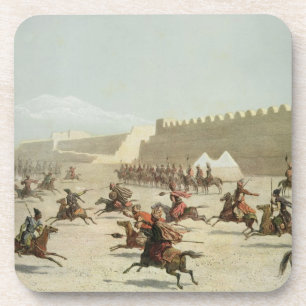 Kurdish and Tatar Warriors at Sadar Abbat, Armenia Coaster