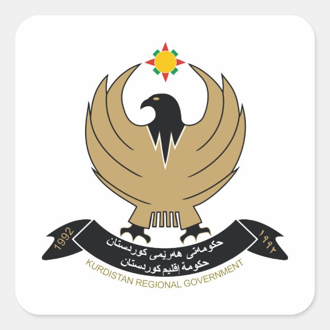 Kurdish COA Square Sticker (Front)
