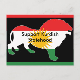 Kurdish Flag postcard
