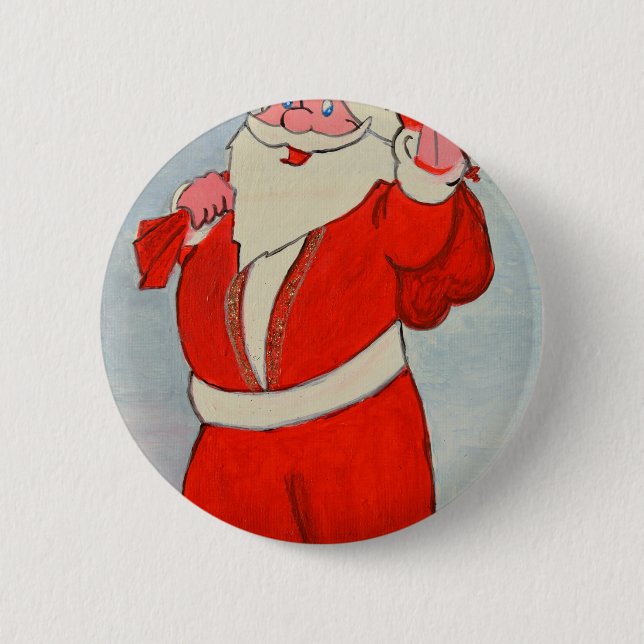 Kurdish Santa 6 Cm Round Badge (Front)