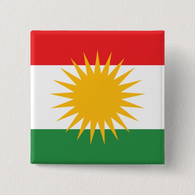 kurdistan 15 cm square badge (Front)