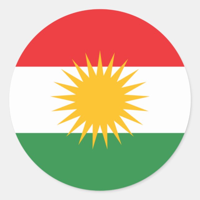 kurdistan classic round sticker (Front)