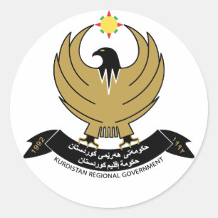 Kurdistan Coat of Arms Classic Round Sticker