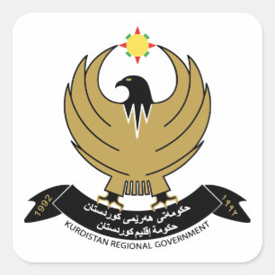 Kurdistan Coat of Arms Square Sticker