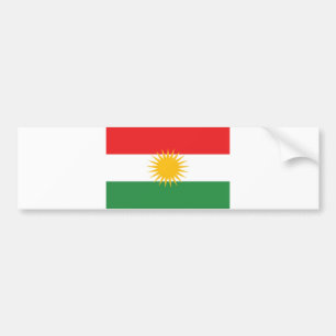 Kurdistan ethnic flag bumper sticker
