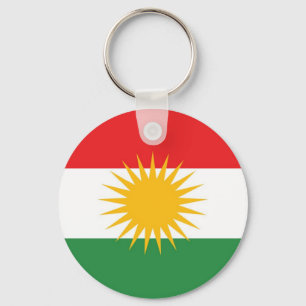 Kurdistan ethnic flag key ring