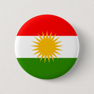 Kurdistan Flag 6 Cm Round Badge