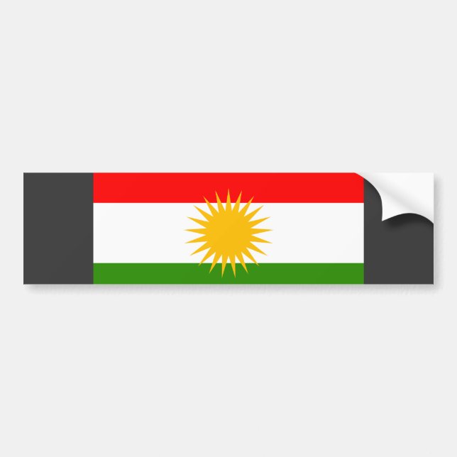Kurdistan Flag Bumper Sticker (Front)
