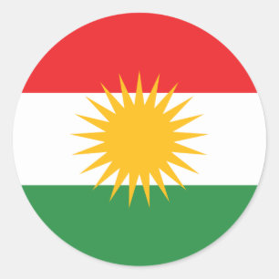 Kurdistan Flag Classic Round Sticker