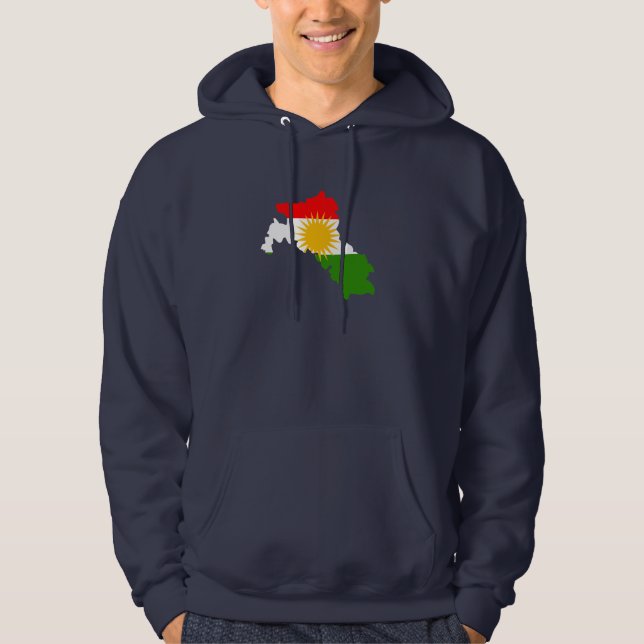 Kurdistan flag map hoodie (Front)
