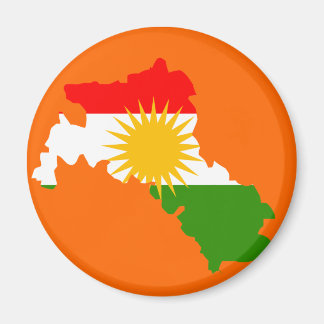 Kurdistan flag map magnet