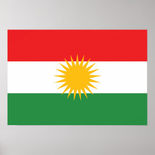 Kurdistan Flag Poster