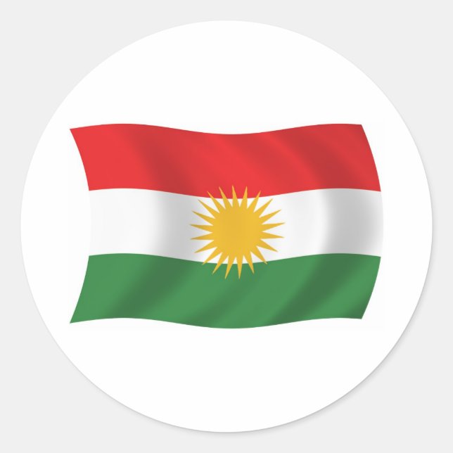Kurdistan Flag Sticker (Front)