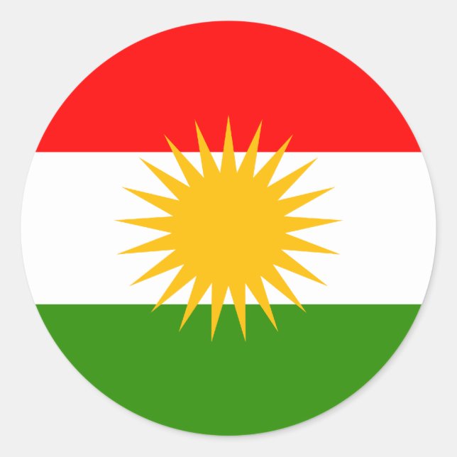 Kurdistan High quality Flag Classic Round Sticker (Front)
