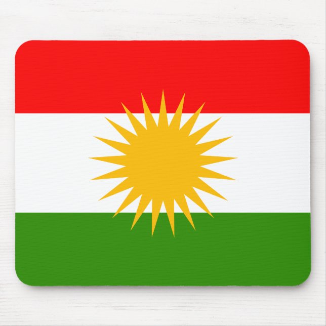Kurdistan High quality Flag Mouse Mat (Front)