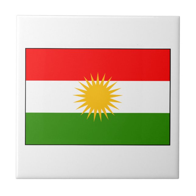 Kurdistan Iraq Flag Tile (Front)