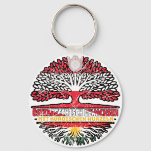 Kurdistan Kurdisch Österreichisch Baum Key Ring