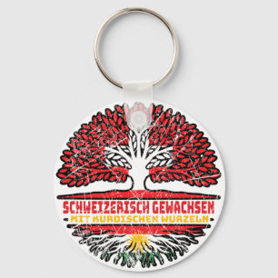 Kurdistan Kurdisch Schweizer Schweiz Baum Wurzel Key Ring